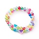 Bracelets pour enfants extensibles en acrylique transparent(BJEW-JB06316)-5