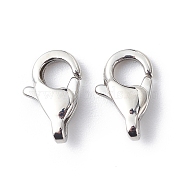 304 Stainless Steel Lobster Claw Clasps, Grade A, Stainless Steel Color, 11x7x3.5mm, Hole: 2.5mm(STAS-Q048-1)