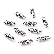 Alloy Links Connectors, Column, Cadmium Free & Lead Free, Antique Silver, 17x5.5x5mm, Hole: 1.4mm(PALLOY-P184-15AS-RS)