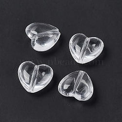 Transparent Acrylic Bead, Heart, Clear, 17x18x8mm, Hole: 2mm(X-OACR-H019-34)