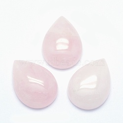 Natural Rose Quartz Cabochons, Teardrop, 25x18x7mm(G-E491-B-21)