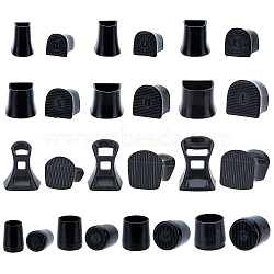 13 Pairs 13 Style PVC High Heel Stoppers Protector, Non-slip Wearable Heel Cover Shockproof Accessories, Black, 16~28.5x12~23.5x12~24mm, 1 pair/style(AJEW-GF0005-22B)