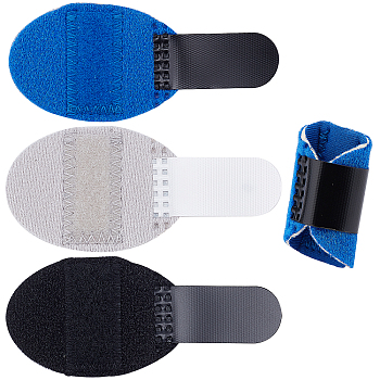 Gorgecraft 3Pcs 3 Colors Composite Cloth Pinkie Fixing Strap, for Fracture Postoperative Fixing Strap inner Aluminum Alloy Fixing Plate, Mixed Color, 100x44x5mm, 1pc/color