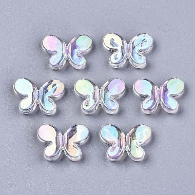 Clear AB Butterfly Acrylic Beads