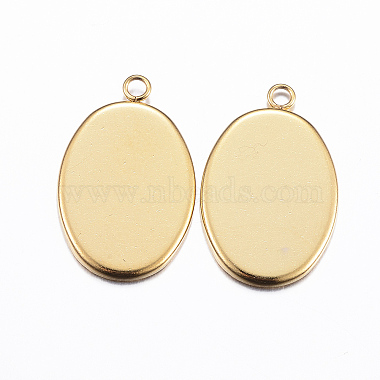 Golden Oval Stainless Steel Pendants