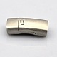 Rectangle 304 Stainless Steel Matte Magnetic Necklace Clasps(STAS-N014-32)-1