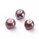 Perles en porcelaine manuelles(PORC-D001-10mm-25)-1