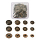 80Pcs 8 Style Brass Shank Buttons(BUTT-TA0001-08AB)-1