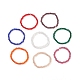 8Pcs 8 Color Bling Glass Round Beaded Stretch Rings Set for Women(RJEW-JR00539)-1