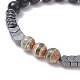 bracelet strech perlé de flèche de pierres précieuses mélangées naturelles et synthétiques teintes pour les femmes(BJEW-JB09364)-4