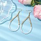 boucles d'oreilles pendantes en perles de verre et de plastique(EJEW-JE05857-02)-2