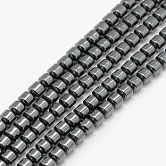 Magnetic Synthetic Hematite Column Beads Strands, 6x6mm, Hole: 1mm, about 110pcs/strand, 15.74 inch(G-L196B-01B)