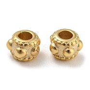 Rack Plating Eco-friendly Brass Beads, Cadmium Free & Lead Free, Rondelle, Real 24K Gold Plated, 4x3mm, Hole: 1.6mm(KK-M257-06G)