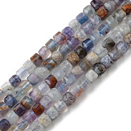 Natural Fluorite Beads Strands, Faceted, Cube, 2.1~2.3mm, Hole: 0.5mm, about 174~175pcs/strand, 14.96~15.35 inch(38~39cm)(G-C052-08)