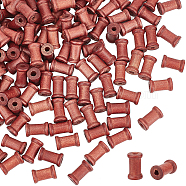 Wooden Empty Spools for Wire, Thread Bobbins, Dark Red, 1.2x2cm(TOOL-WH0125-87)