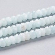 Natural Moonstone Beads Strands, Rondelle, 8x5~5.5mm, Hole: 1mm, about 80pcs/strand, 15.83 inch(40.2cm)(G-F688-02B)