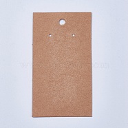 Paper Display Cards, Used For Earrings, Rectangle, Sienna, 90x50x0.1mm, Hole: 1~5mm(CDIS-TAC0001-01B)