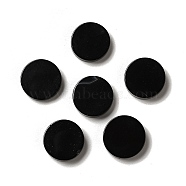 Natural Black Agate Cabochons, Flat Round, Dyed & Heated, 20x4.5~5.5mm(G-A213-04A)
