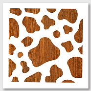 PET Hollow Out Drawing Painting Stencils, for DIY Scrapbook, Photo Album, Cow Pattern, 300x300mm(DIY-WH0405-0003)