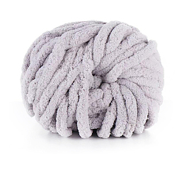 Polyester Wool Jumbo Chenille Yarn, Premium Soft Giant Bulky Chunky Arm Hand Finger Knitting Yarn, for Handmade Braided Knot Pillow Throw Blanket, Light Grey, 20mm, about 27m/roll(YCOR-PW0001-006I)