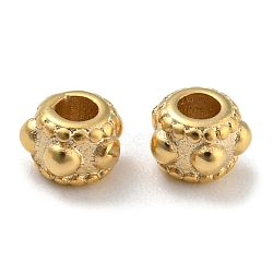 Rack Plating Eco-friendly Brass Beads, Cadmium Free & Lead Free, Rondelle, Real 24K Gold Plated, 4x3mm, Hole: 1.6mm(KK-M257-06G)
