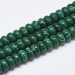 Synthetic Malachite Beads Strands, Rondelle, 10x6mm, Hole: 1mm, about 67pcs/strand, 15.3 inch(G-T122-02Y)