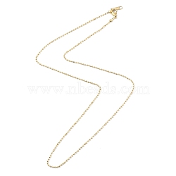 Ion Plating(IP) 304 Stainless Steel Ball Chain Necklace for Men Women, Real 14K Gold Plated, 20.83 inch(52.9cm)(NJEW-M200-03G)