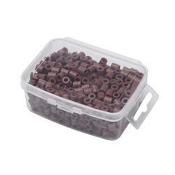 1 Box 5mm Hama Beads PE DIY Fuse Beads Refills for Kids, Tube, Coconut Brown, 5x5mm, Hole: 3mm, about 500pcs/box(DIY-X0047-86-B)