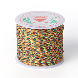 Nylon Cord for Jewelry Making, Colorful, 0.8mm, about 49.21 yards(45m)/roll(X-NWIR-D046-19)