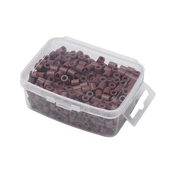 1 Box 5mm Hama Beads PE DIY Fuse Beads Refills for Kids, Tube, Coconut Brown, 5x5mm, Hole: 3mm, about 500pcs/box