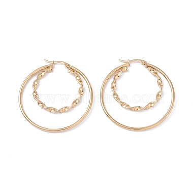 Ring 304 Stainless Steel Earrings