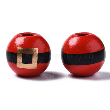 Painted Natural Wood European Beads(WOOD-S057-035)-3
