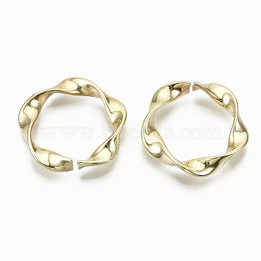 Real 16K Gold Plated Flower Brass Linking Rings