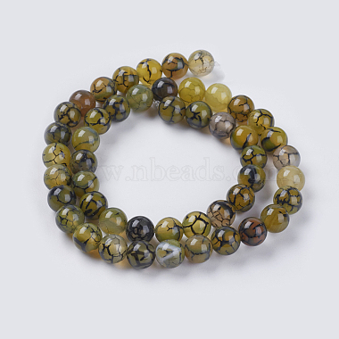 Natural Dragon Veins Agate Beads Strands(X-G-G515-8mm-02A)-2