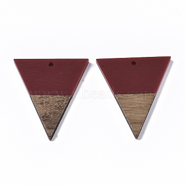 Colgantes de resina y madera de nogal(X-RESI-T035-06D-A)-2