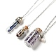3Pcs 3 Styles Glass Wishing Bottle Pendant Necklaces(NJEW-FS0001-02)-1