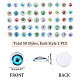 Elite 2 Bags Half Round/Dome Dragon Eye Pattern Glass Flatback Cabochons for DIY Projects(GGLA-PH0001-36)-7