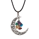 Collar con colgante de luna de aleación estilo tibetano(NJEW-JN04610)-1