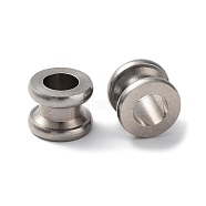 303 Stainless Steel Beads, Large Hole Beads, Column, Stainless Steel Color, 13x10mm, Hole: 7mm(STAS-Q302-15A-P)