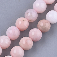 Natural Pink Opal Beads Strands, Round, 10mm, Hole: 1mm, about 18~20pcs/strand, 7.6 inch(G-S333-10mm-017)
