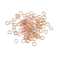 304 Stainless Steel Open Jump Rings, Rose Gold, 3x0.4mm, Inner Diameter: 2mm(STAS-K285-02B-RG)