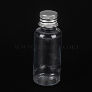 PET Plastic Mini Storage Bottle, Travel Bottle, for Cosmetics, Cream, Lotion, liquid, with Aluminum Screw Top Lid , Platinum, 2.9x7.7cm, Capacity: 30ml(1.01fl. oz)(CON-K010-03C-01)