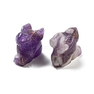 Natural Amethyst Carved Figurines, for Home Office Desktop Decoration, Rabbit, 11~13x23~24x17~19mm(DJEW-L023-E07)