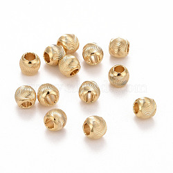 Eco-Friendly Brass Cat Eye Beads, Large Hole Beads, Long-Lasting Plated, Lead Free & Cadmium Free, Real 24K Gold Plated, 5x4mm, Hole: 1.8mm(X-KK-M225-25G-D)