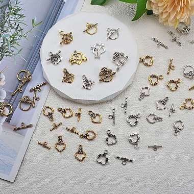 100Sets 10 Style Alloy Toggle Clasps(FIND-SZ0002-15)-3