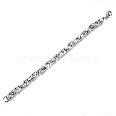 201 bracelet chaîne corde en acier inoxydable(BJEW-S057-77)-2