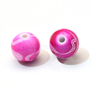 Vaporisez perles peintes rondes acryliques drawbench(ACRP-S657-6mm-M)-3