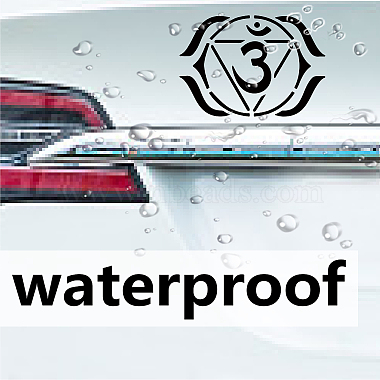 4Pcs 4 Styles Chakra Square PET Waterproof Self-adhesive Car Stickers(DIY-GF0007-45D)-3