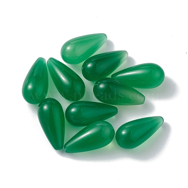 Green Teardrop Green Onyx Agate Beads