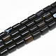 Dyed Natural Black Agate Bead Strands(G-T078-06)-1